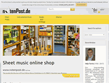 Tablet Screenshot of notenpost.de